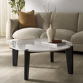 Table basse ronde à plateau en marbre