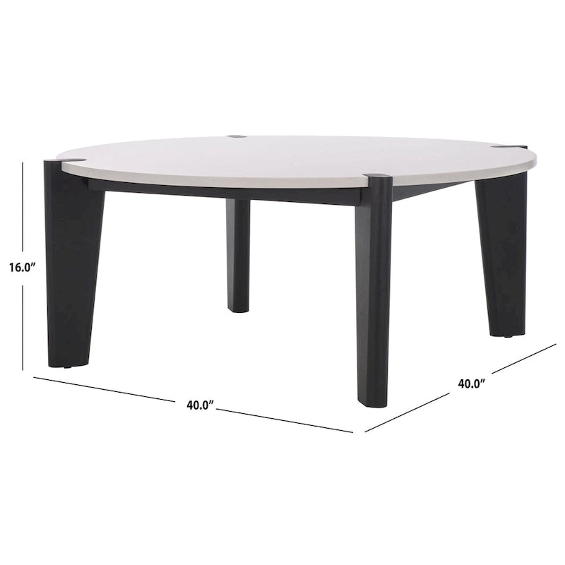 Table basse ronde à plateau en marbre