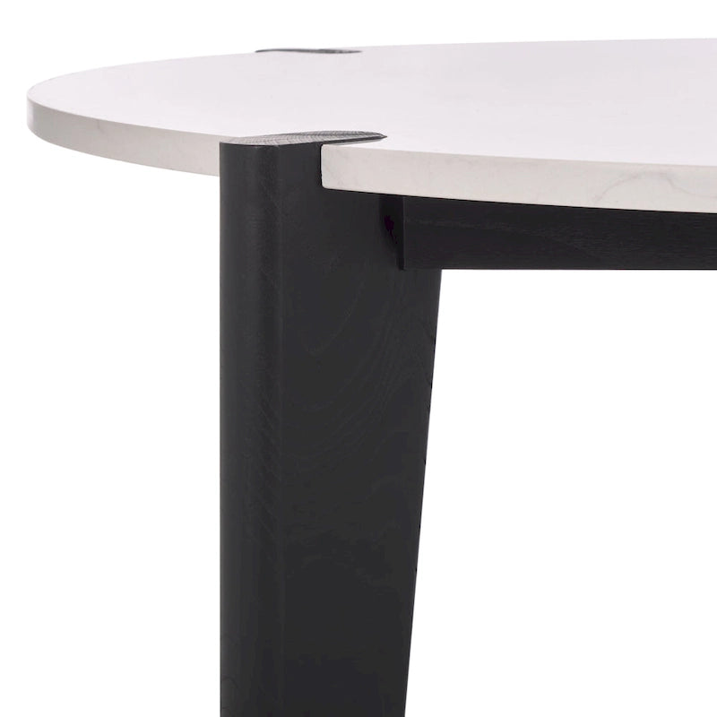 Table basse ronde à plateau en marbre
