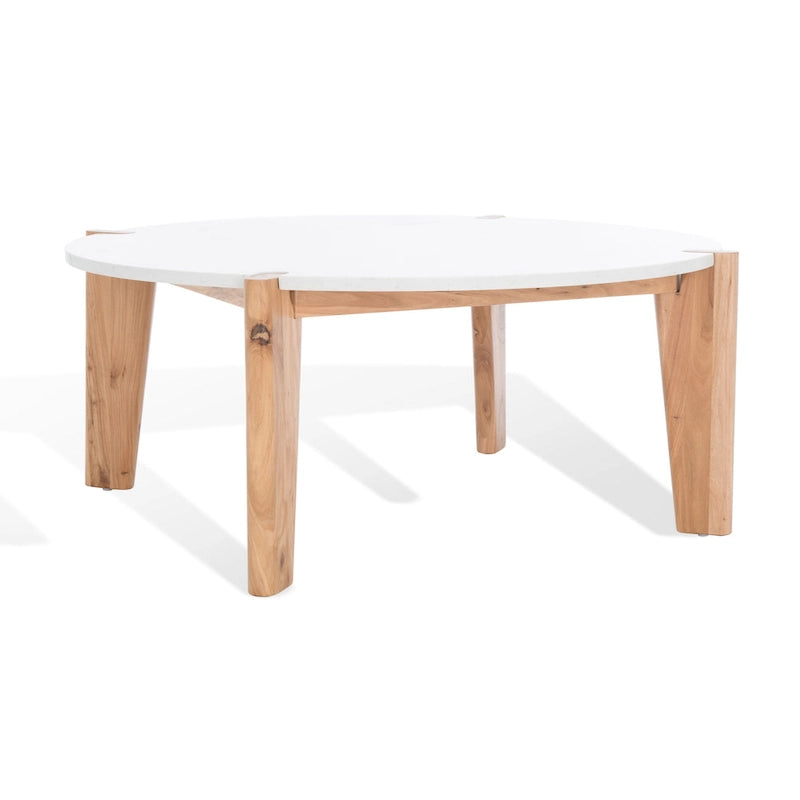 Table basse ronde à plateau en marbre