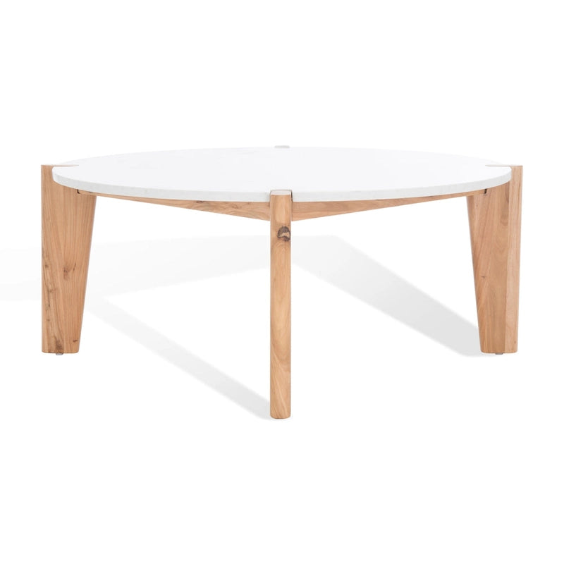 Table basse ronde à plateau en marbre