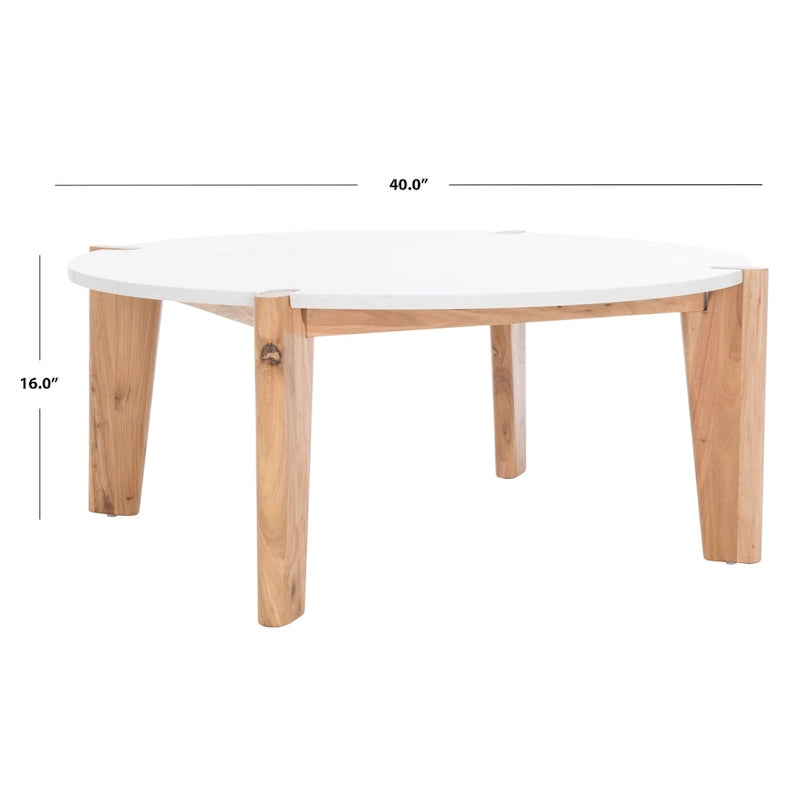 Table basse ronde à plateau en marbre