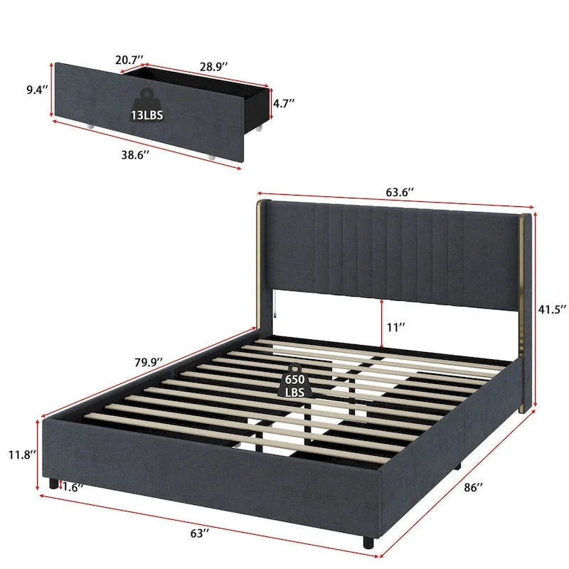 Modern Illuminated Bed Frame