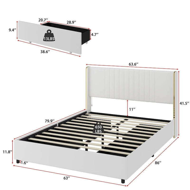 Modern Illuminated Bed Frame