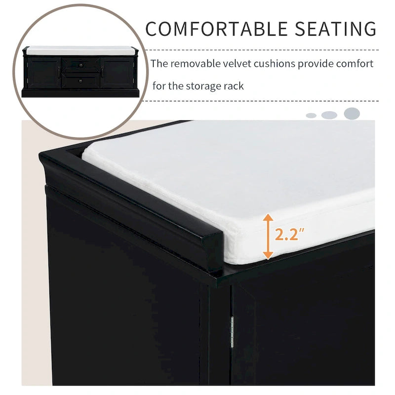 Banc à chaussures de rangement