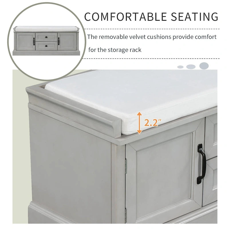 Banc à chaussures de rangement