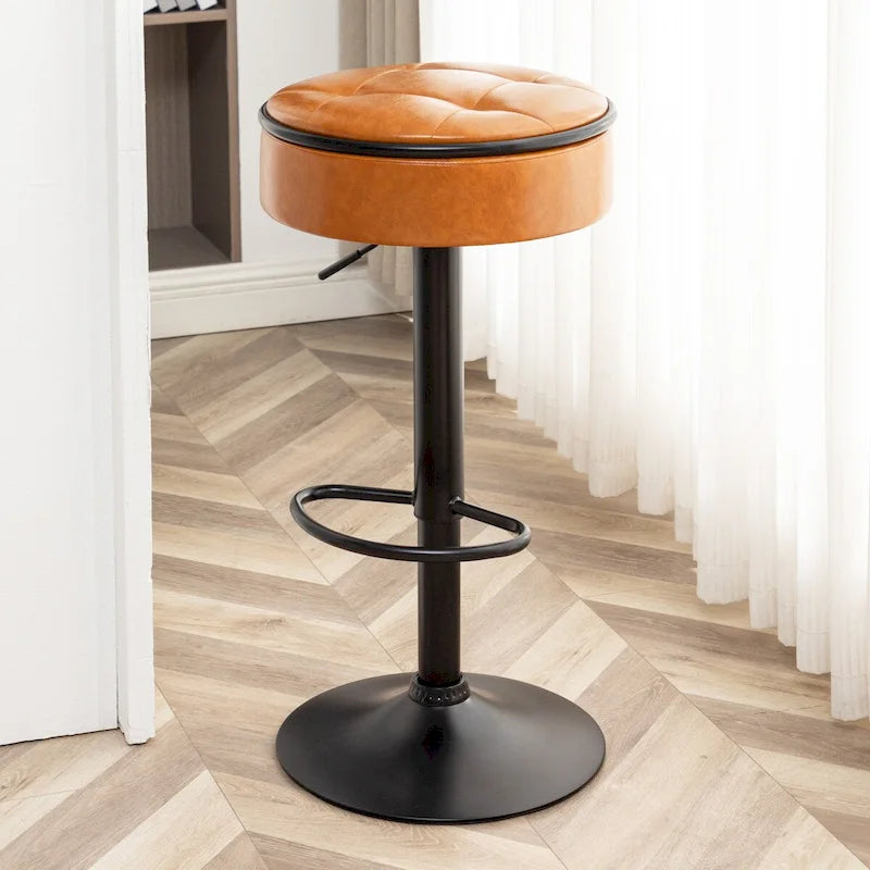 tabouret de bar rond avec rangement