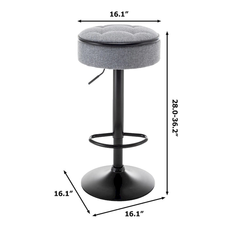 tabouret de bar rond avec rangement
