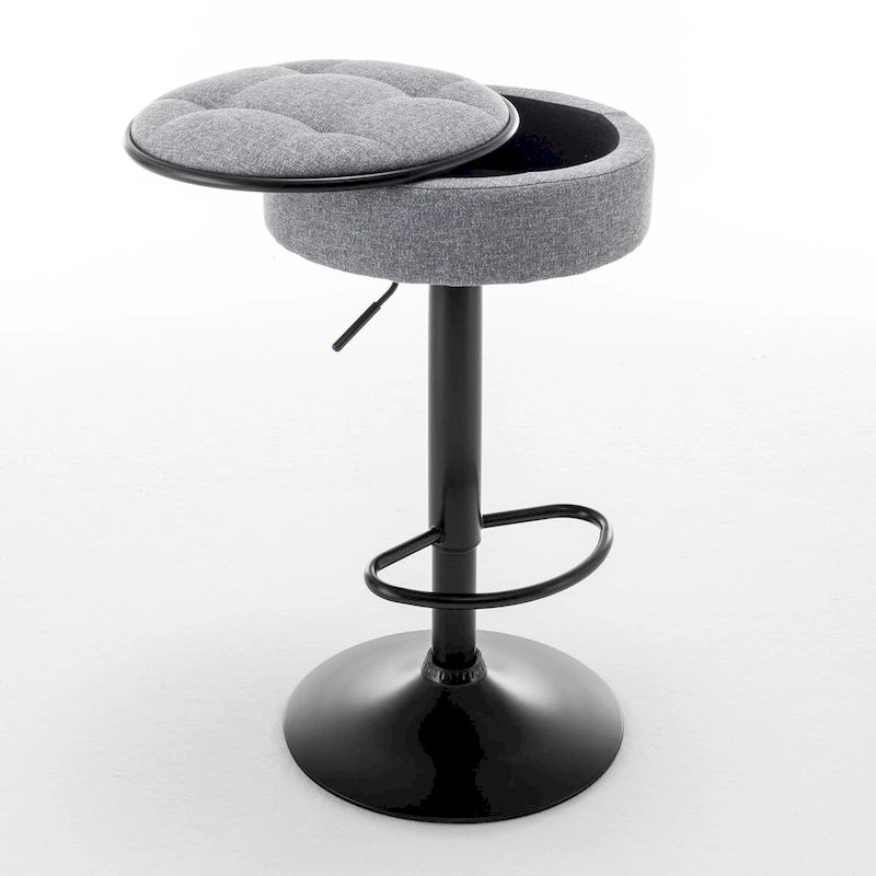 tabouret de bar rond avec rangement
