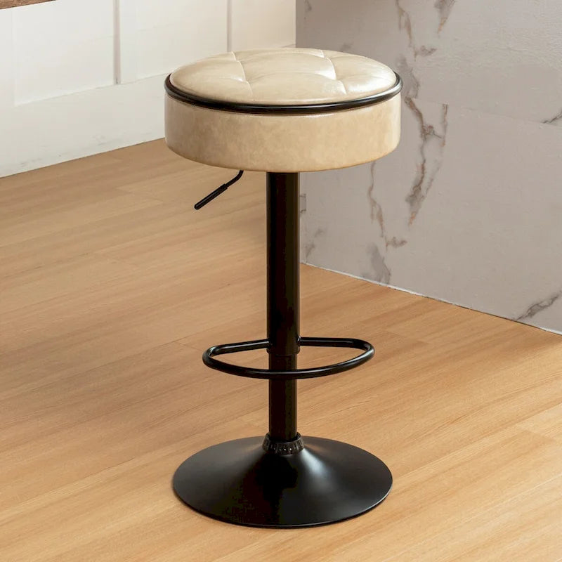 tabouret de bar rond avec rangement