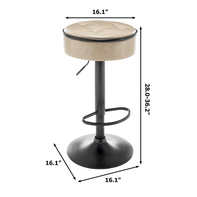 tabouret de bar rond avec rangement