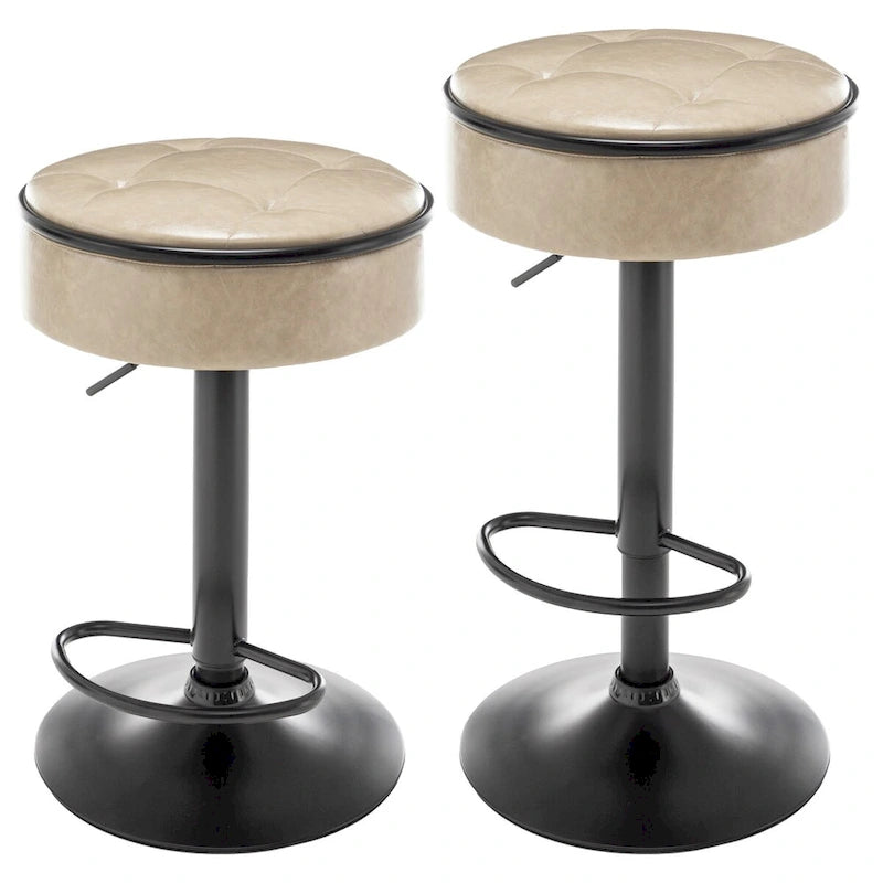 tabouret de bar rond avec rangement