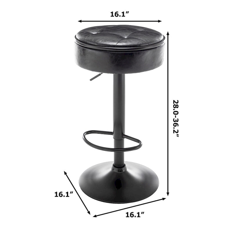 tabouret de bar rond avec rangement
