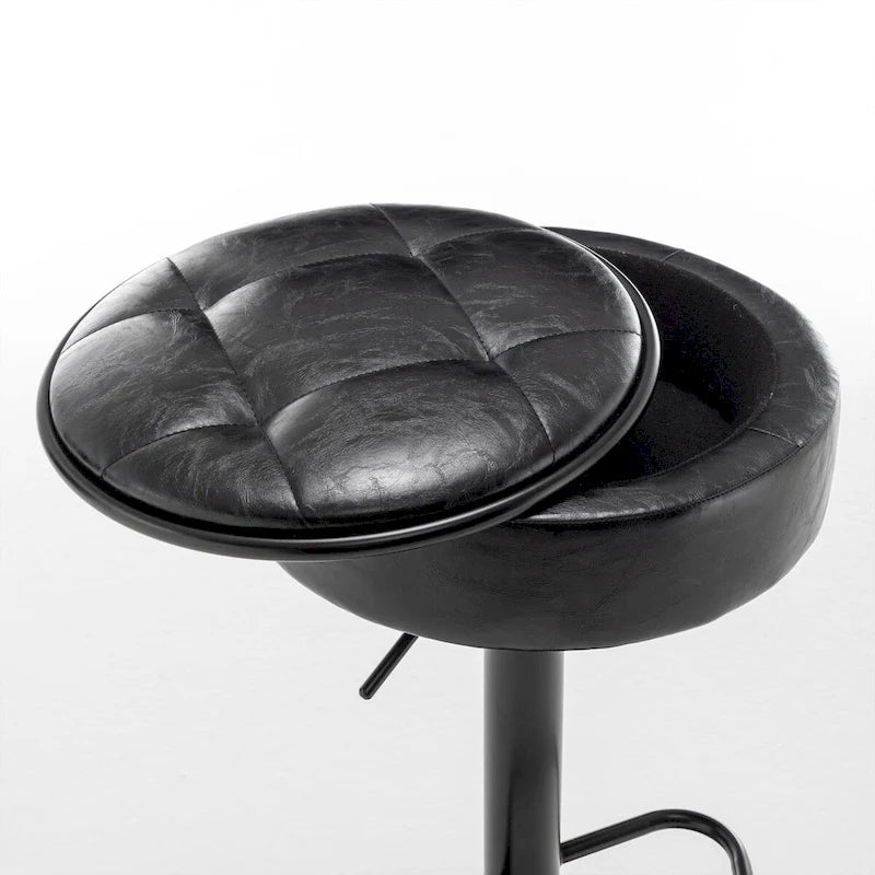 tabouret de bar rond avec rangement