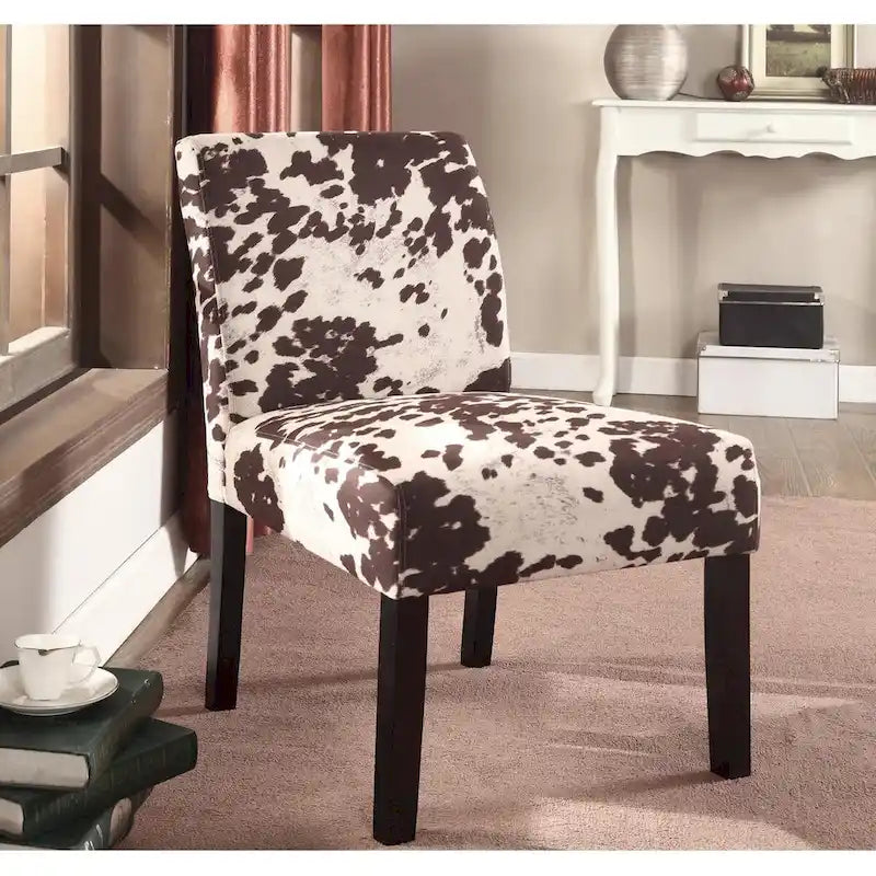 decorative wood and fabric chair