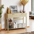 Console en rotin style ferme