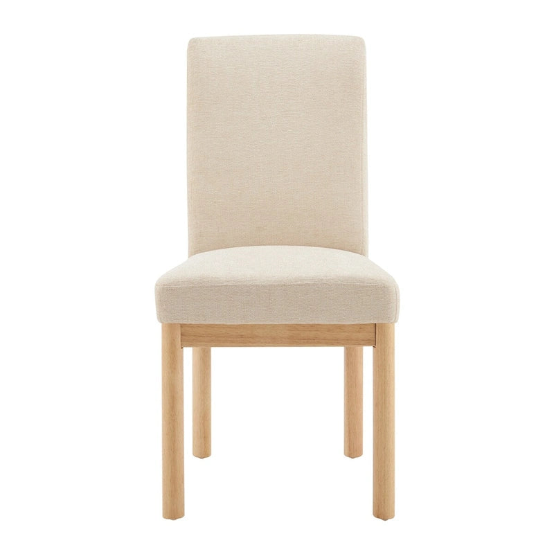 Chaise de salle à manger à dossier haut en chenille