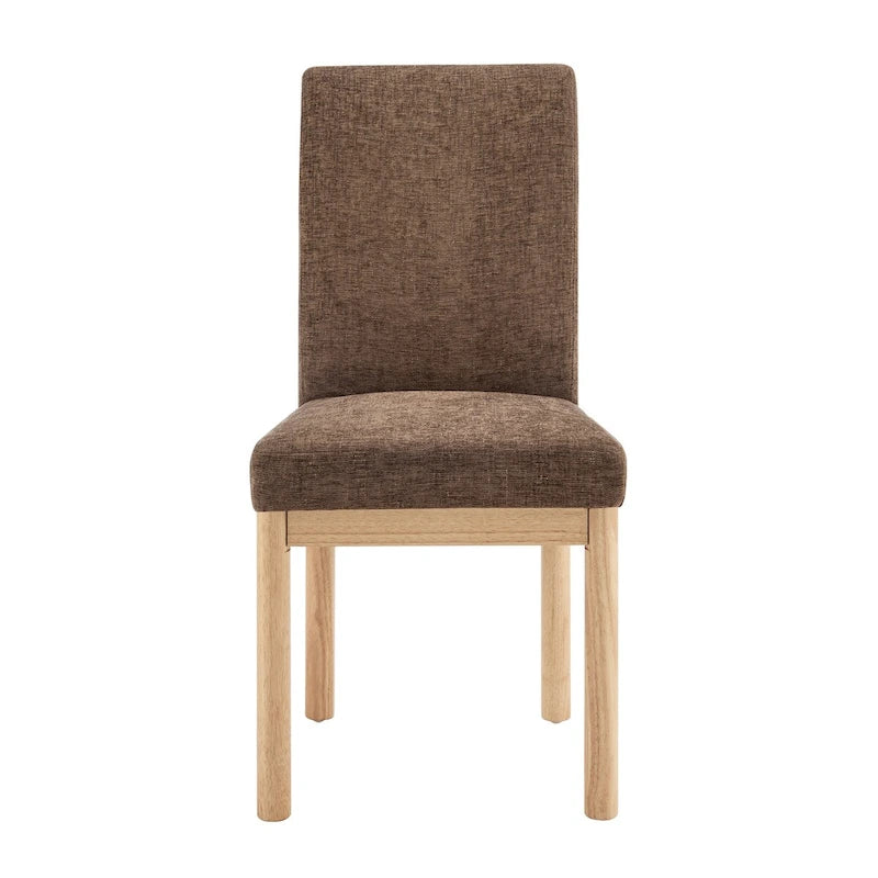 Chaise de salle à manger à dossier haut en chenille