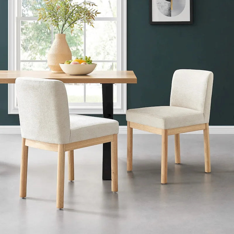 Chaise de salle à manger à dossier haut en chenille