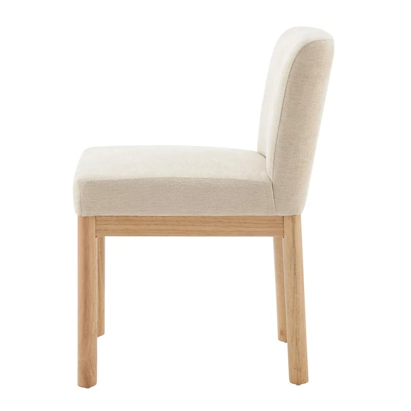 Chaise de salle à manger à dossier haut en chenille