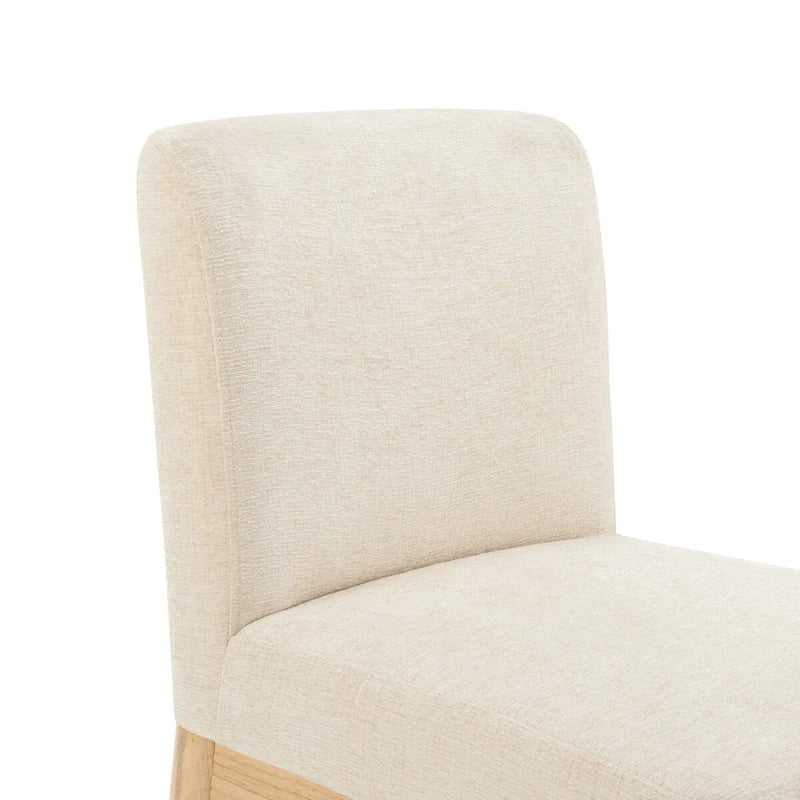 Chaise de salle à manger à dossier haut en chenille