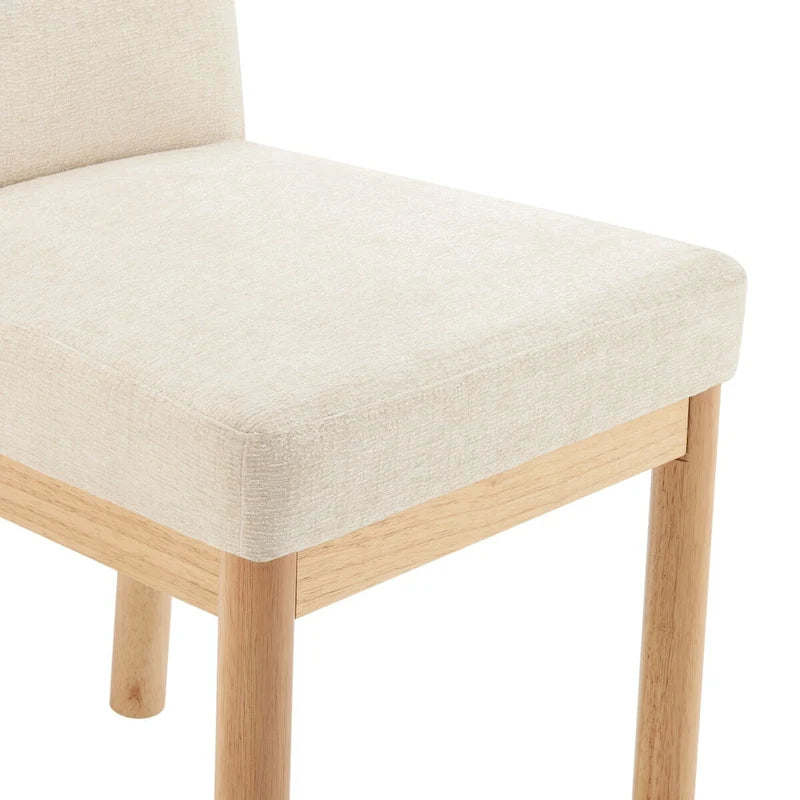 Chaise de salle à manger à dossier haut en chenille
