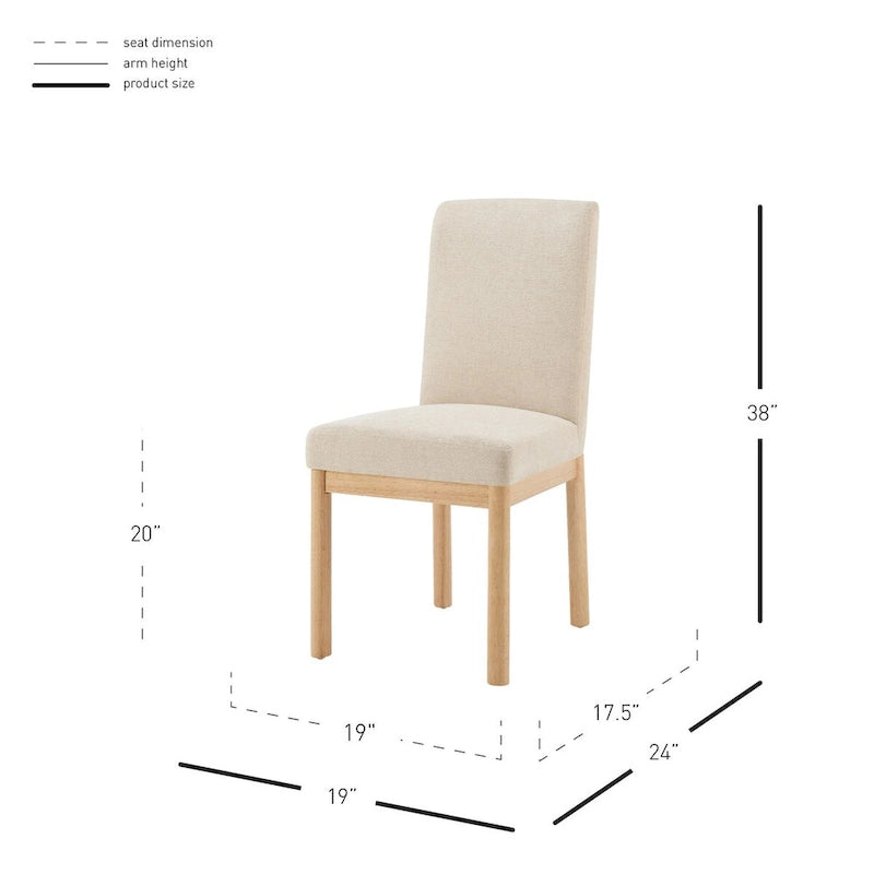 Chaise de salle à manger à dossier haut en chenille