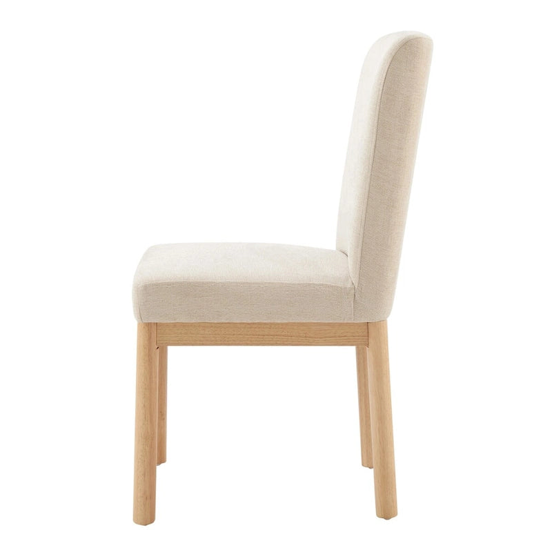 Chaise de salle à manger à dossier haut en chenille