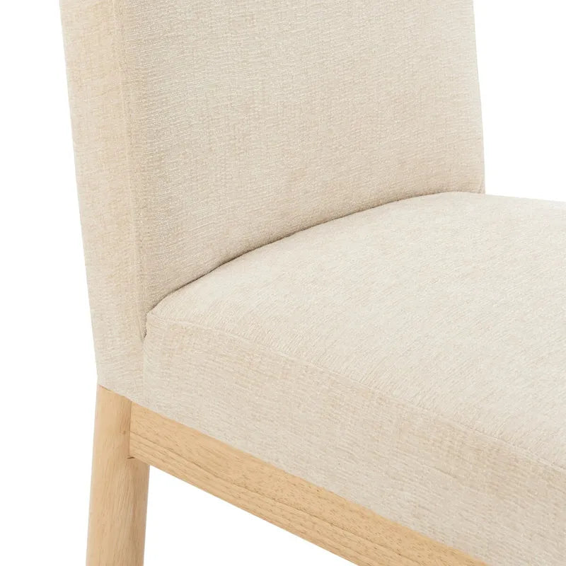 Chaise de salle à manger à dossier haut en chenille