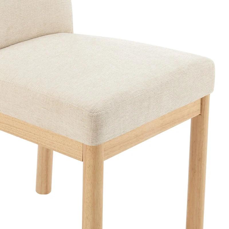 Chaise de salle à manger à dossier haut en chenille
