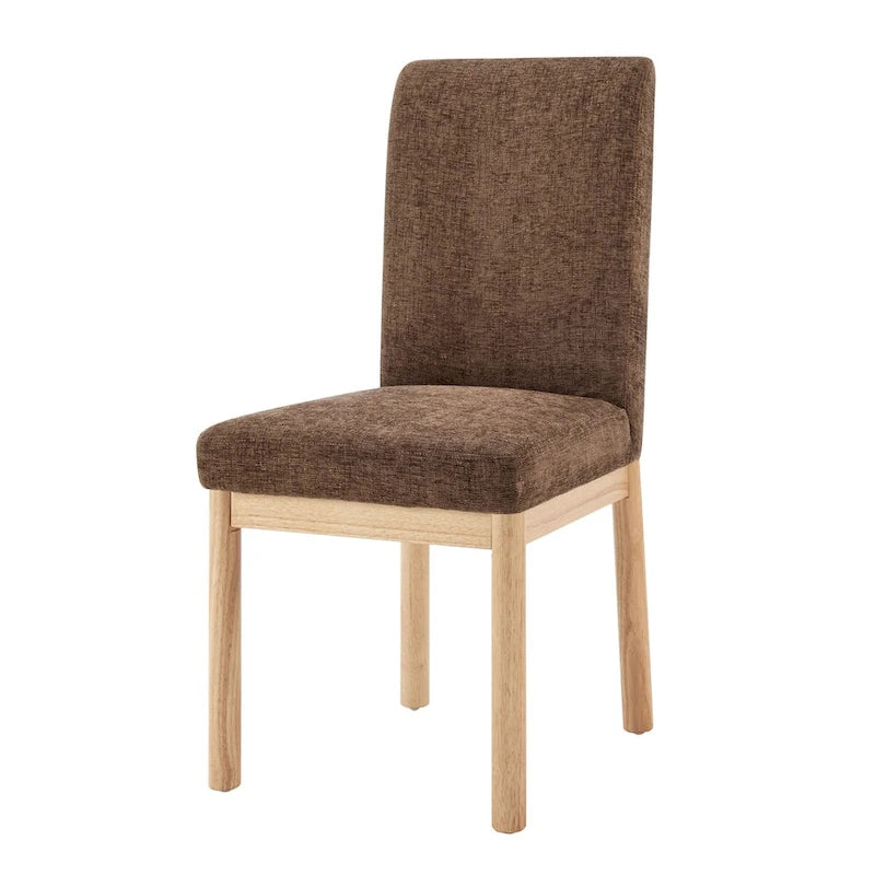 Chaise de salle à manger à dossier haut en chenille