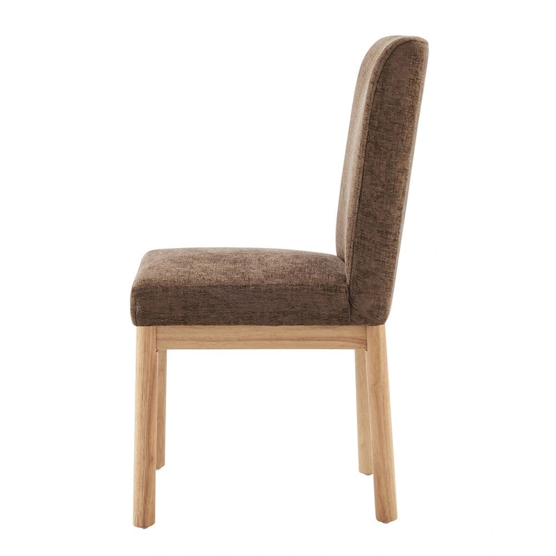 Chaise de salle à manger à dossier haut en chenille