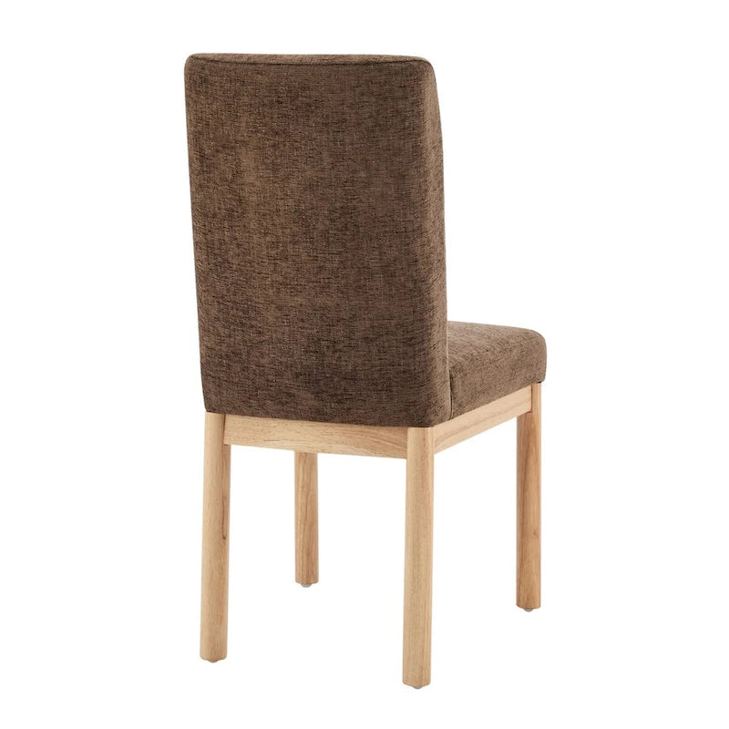 Chaise de salle à manger à dossier haut en chenille
