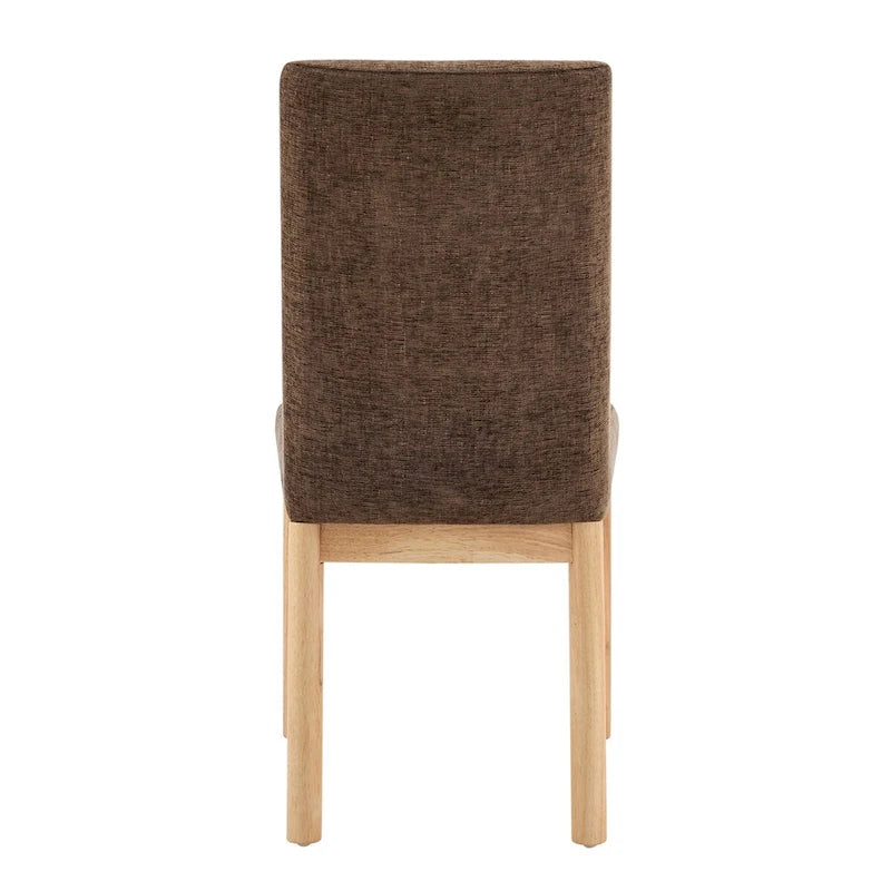 Chaise de salle à manger à dossier haut en chenille