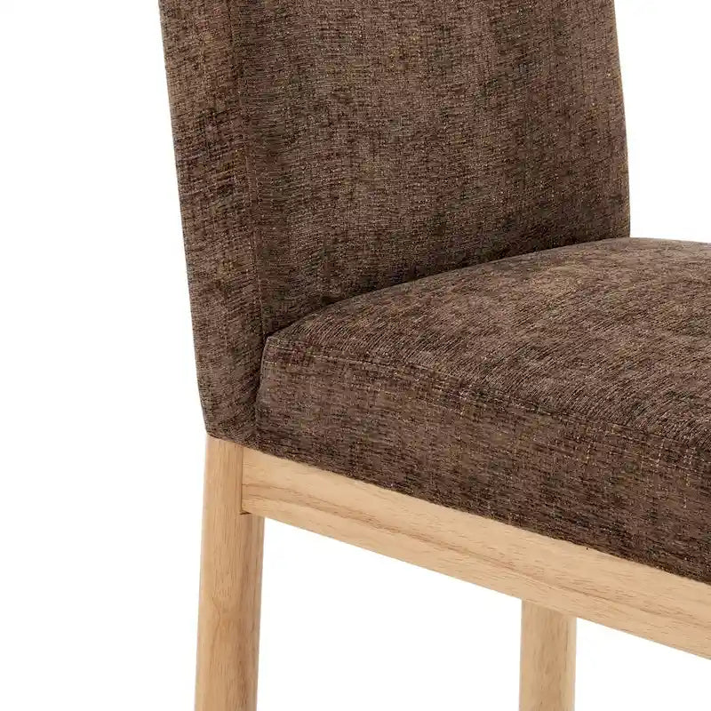 Chaise de salle à manger à dossier haut en chenille