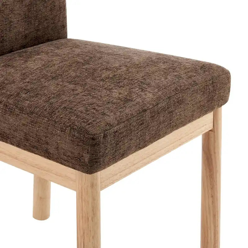 Chaise de salle à manger à dossier haut en chenille