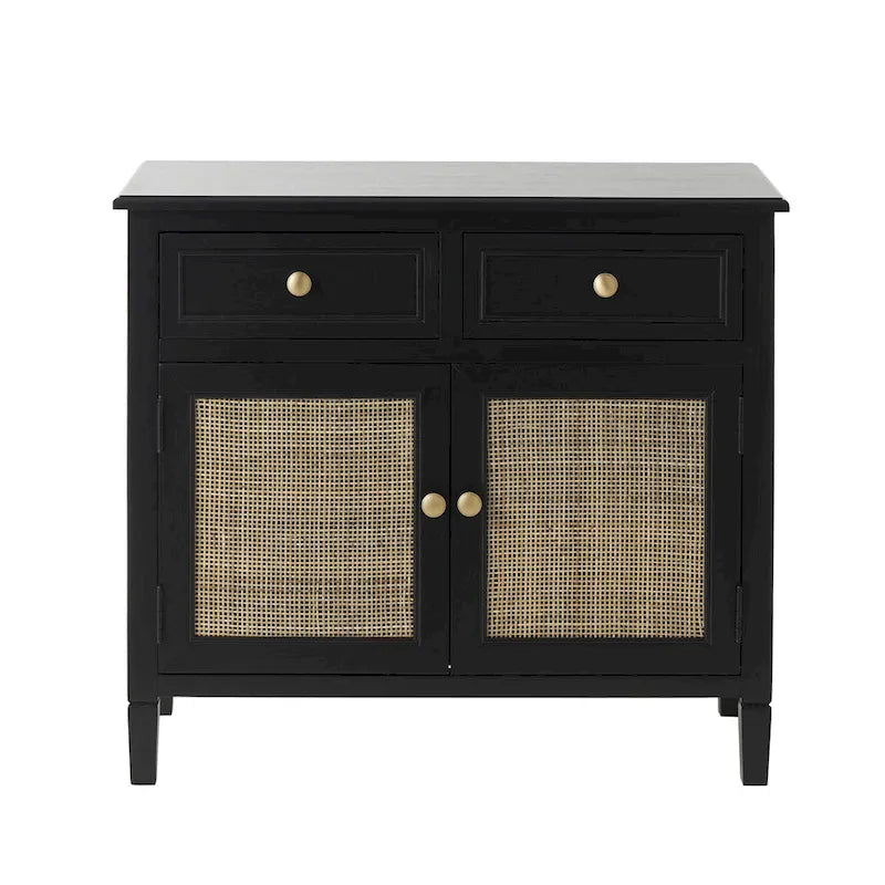 Armoire en bois de rotin à deux portes