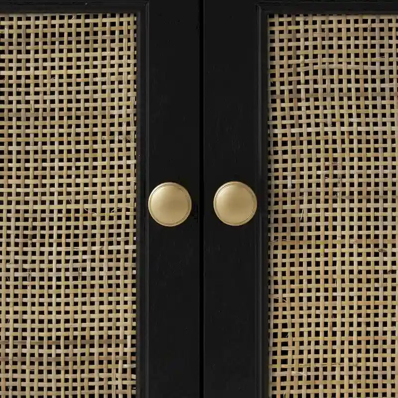 Armoire en bois de rotin à deux portes