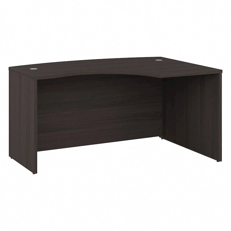 L-shaped curved desk frame