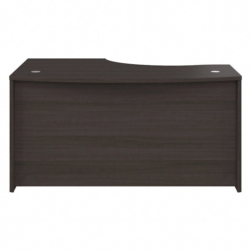 L-shaped curved desk frame