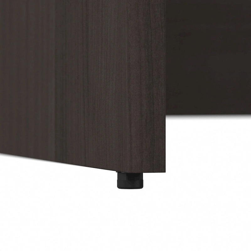 L-shaped curved desk frame