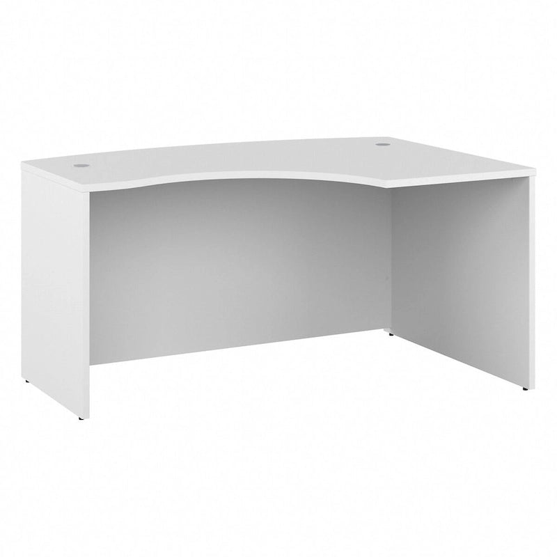 L-shaped curved desk frame