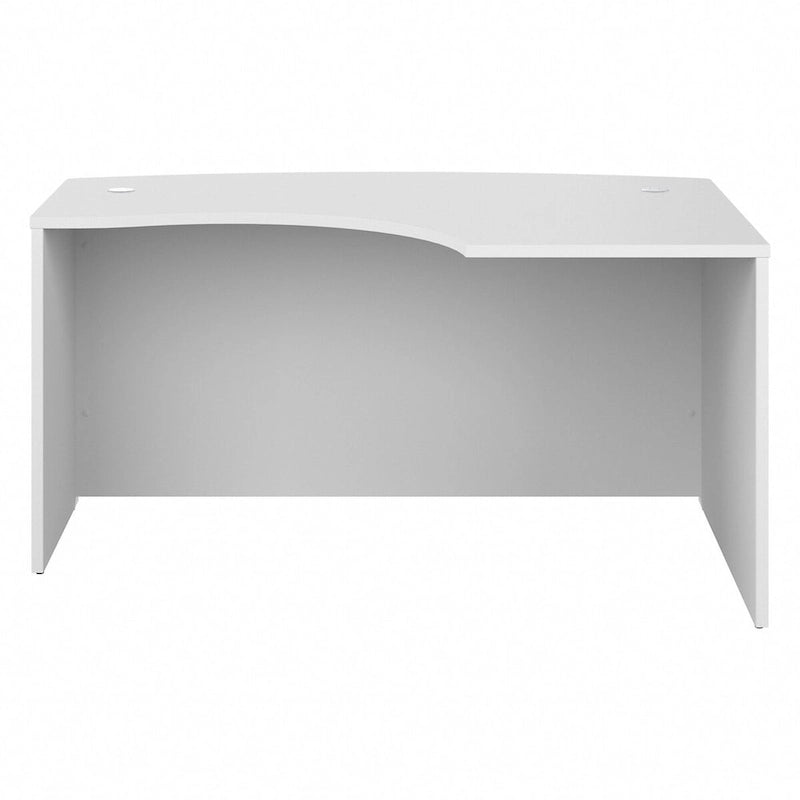 L-shaped curved desk frame