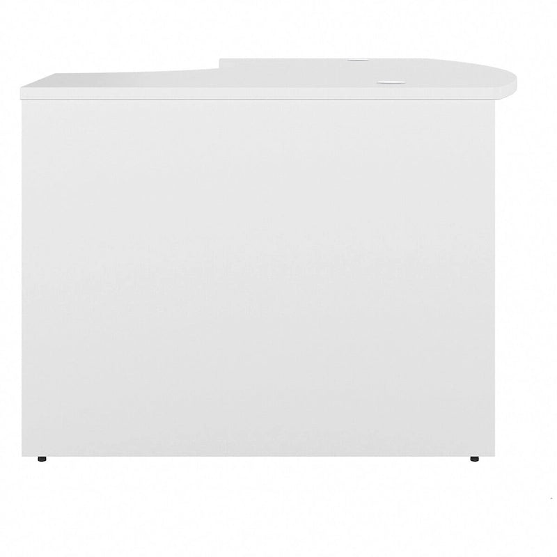 L-shaped curved desk frame
