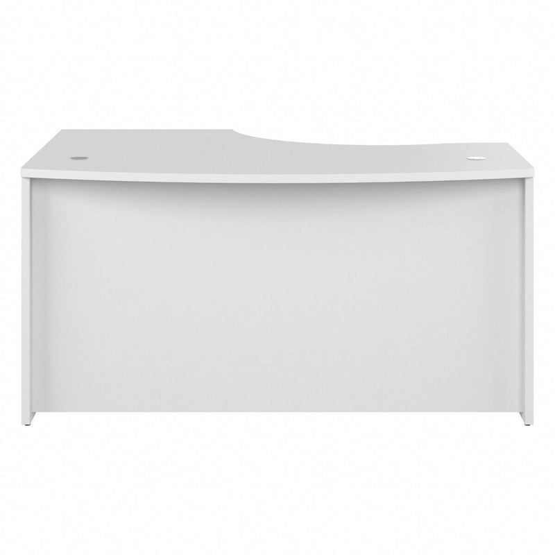 L-shaped curved desk frame