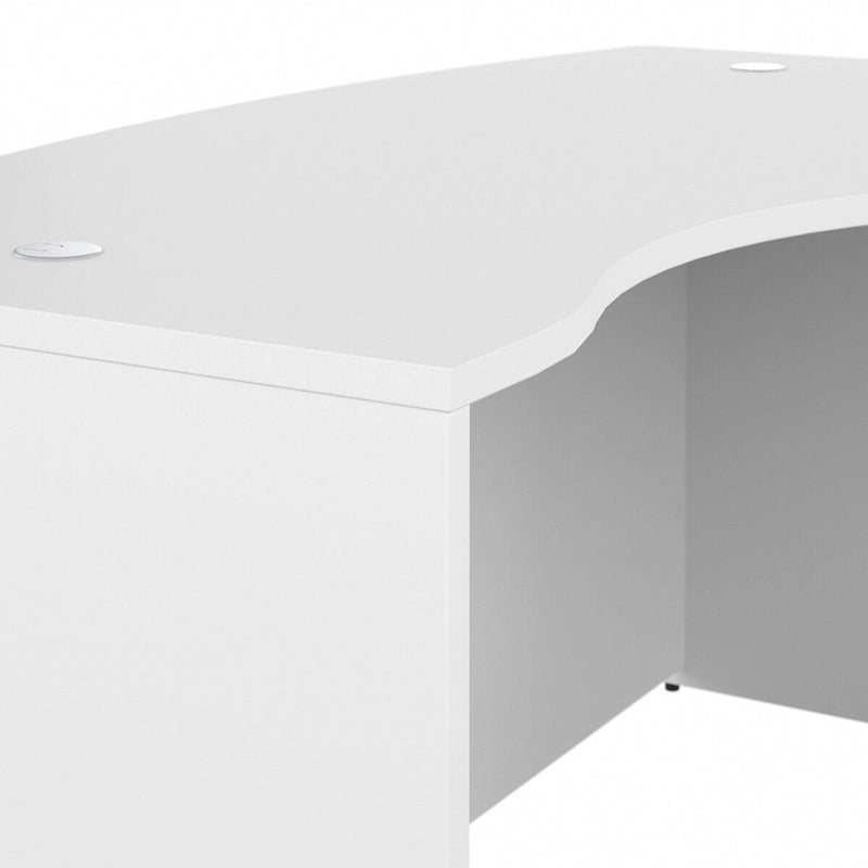 L-shaped curved desk frame