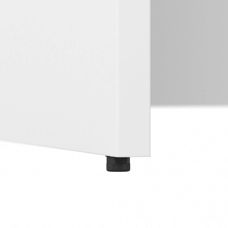 L-shaped curved desk frame