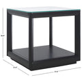 End table with glass top