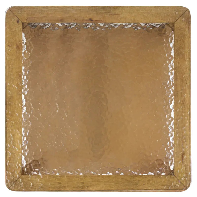End table with glass top