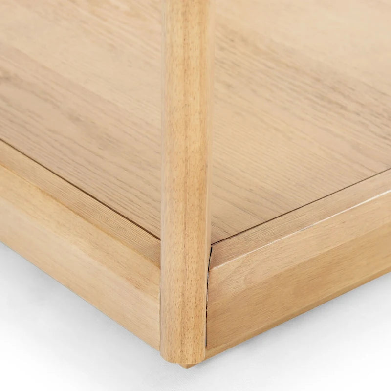 End table with glass top